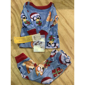 Bluey Christmas Pajamas Set Girl Boy Holiday Fleece 12M-NWT